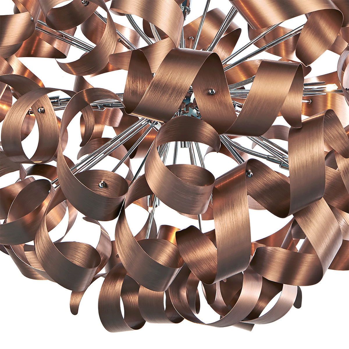 RAWLEY 12LT RIBBON PENDANT BRUSHED COPPER