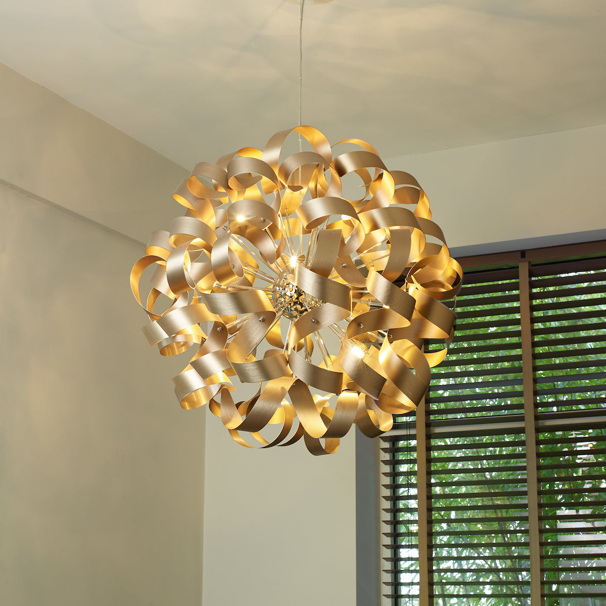 RAWLEY 12LT RIBBON PENDANT BRUSHED COPPER