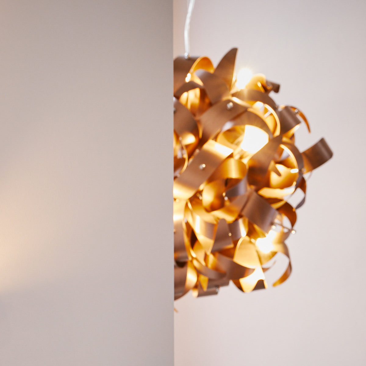 RAWLEY 12LT RIBBON PENDANT BRUSHED COPPER