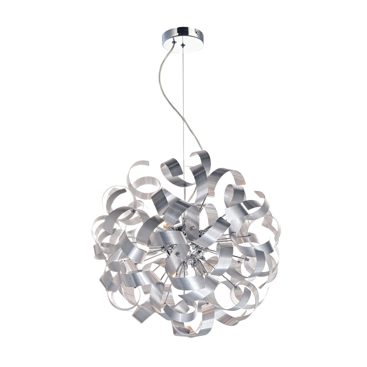 RAWLEY 9LT RIBBON PENDANT BRUSHED ALUMINIUM