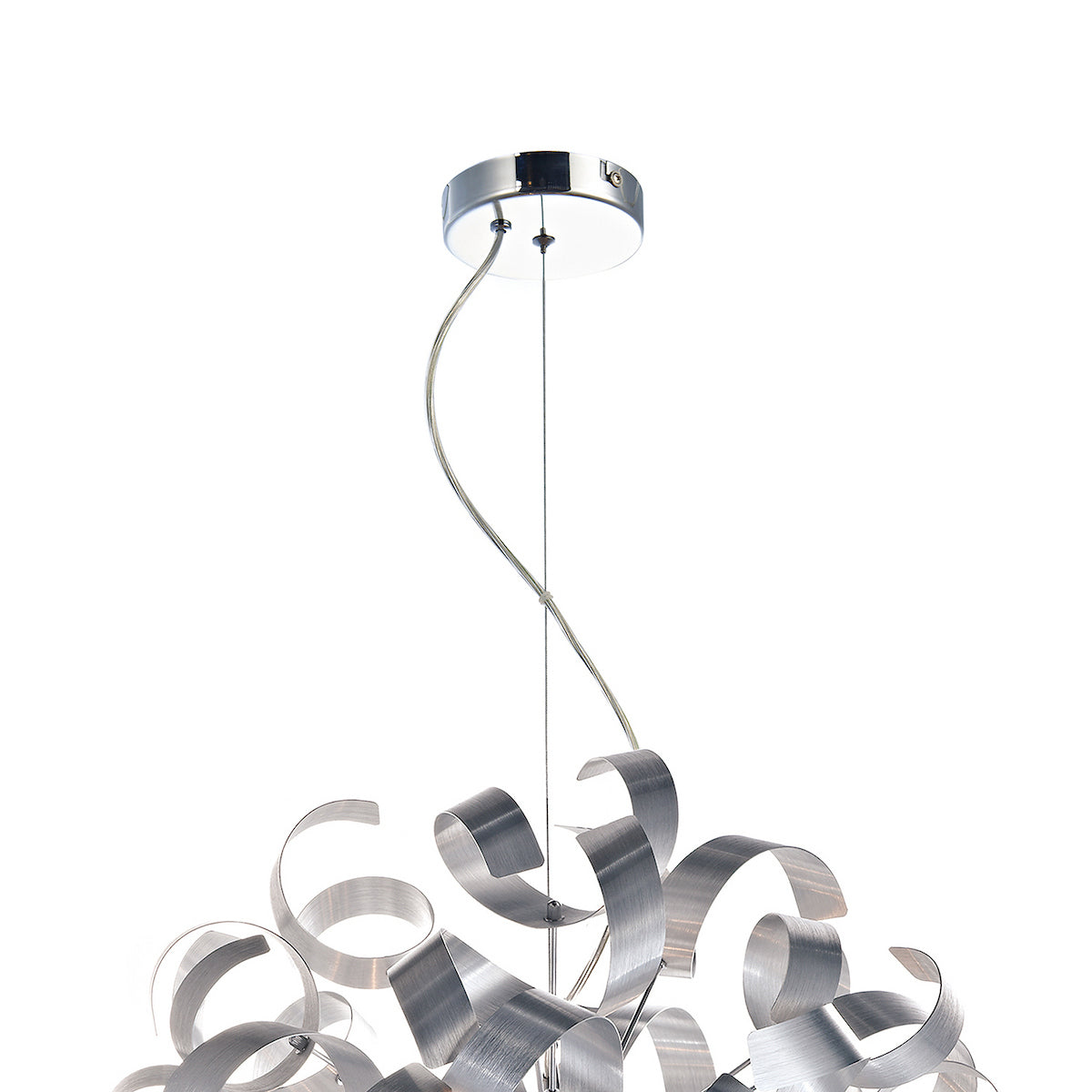RAWLEY 9LT RIBBON PENDANT BRUSHED ALUMINIUM