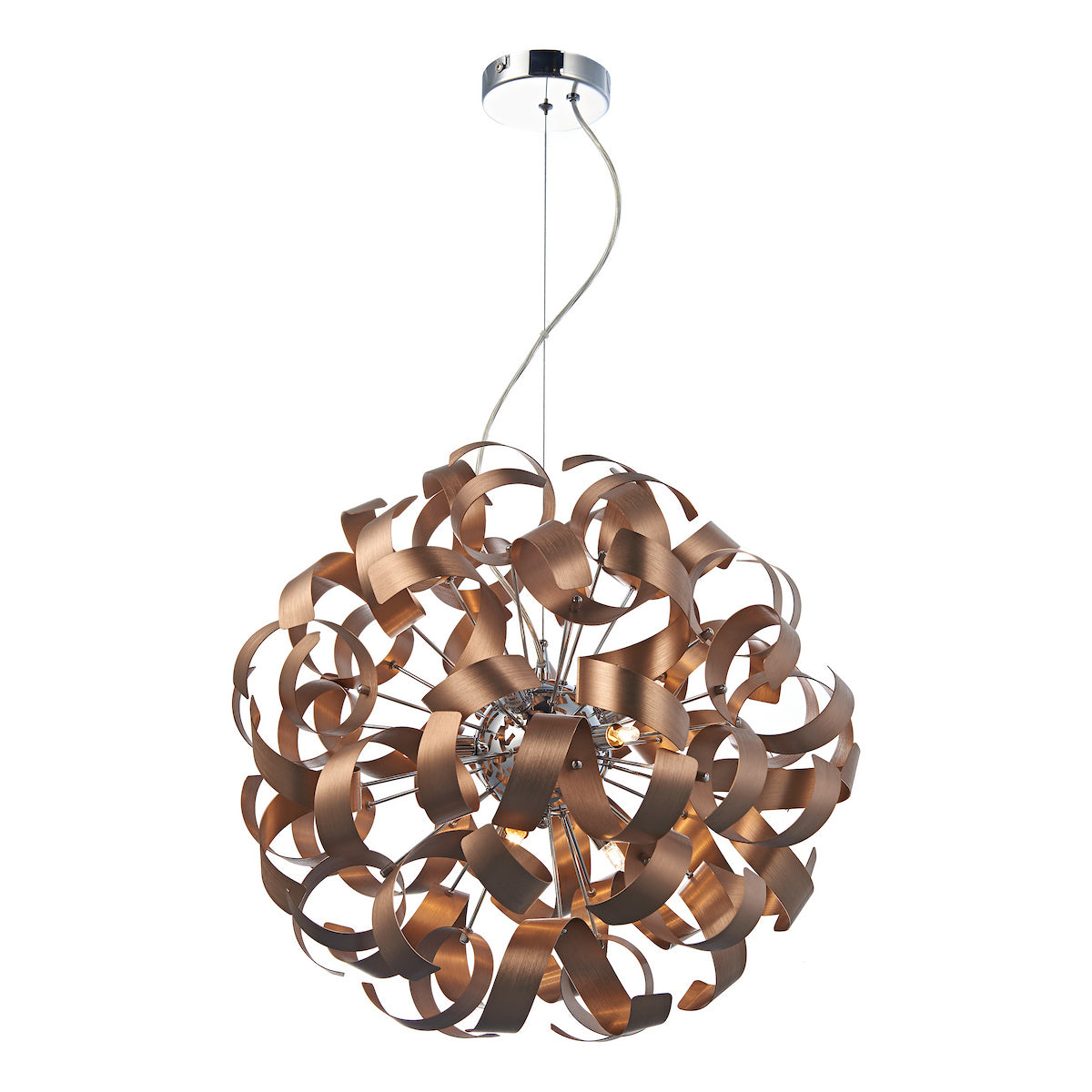 RAWLEY 9LT RIBBON PENDANT BRUSHED COPPER