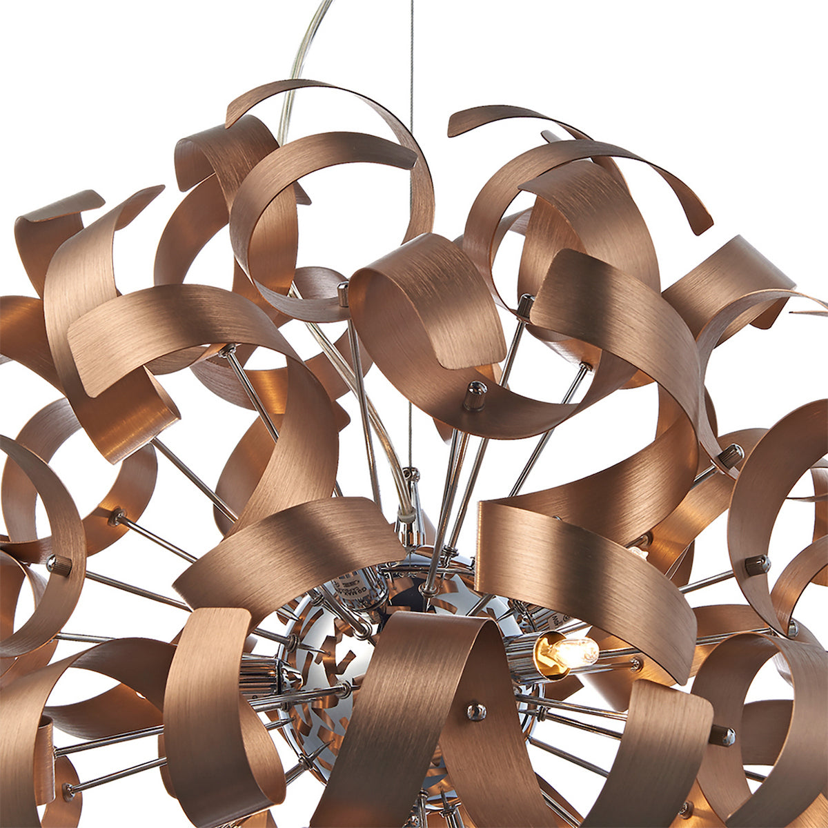 RAWLEY 9LT RIBBON PENDANT BRUSHED COPPER