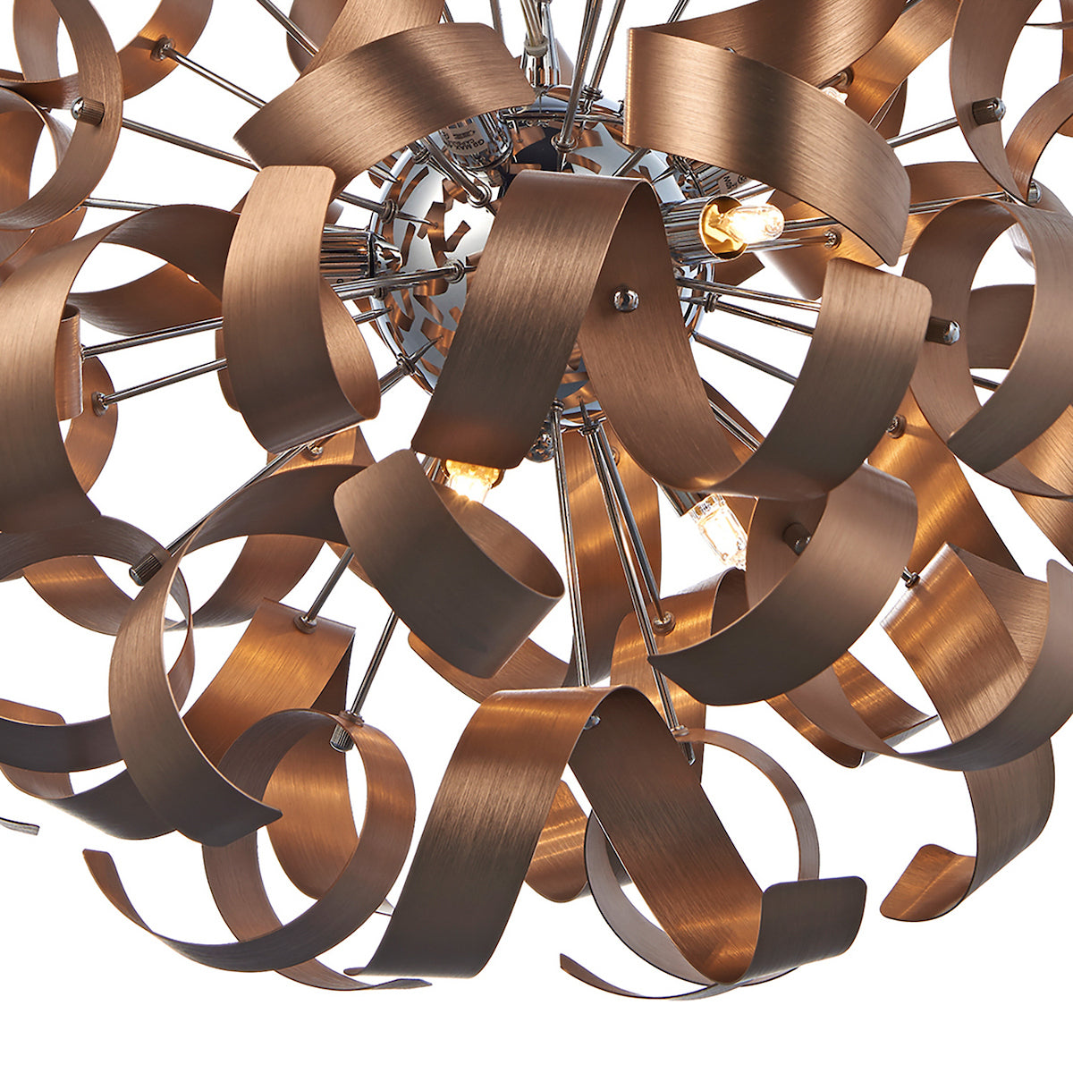 RAWLEY 9LT RIBBON PENDANT BRUSHED COPPER