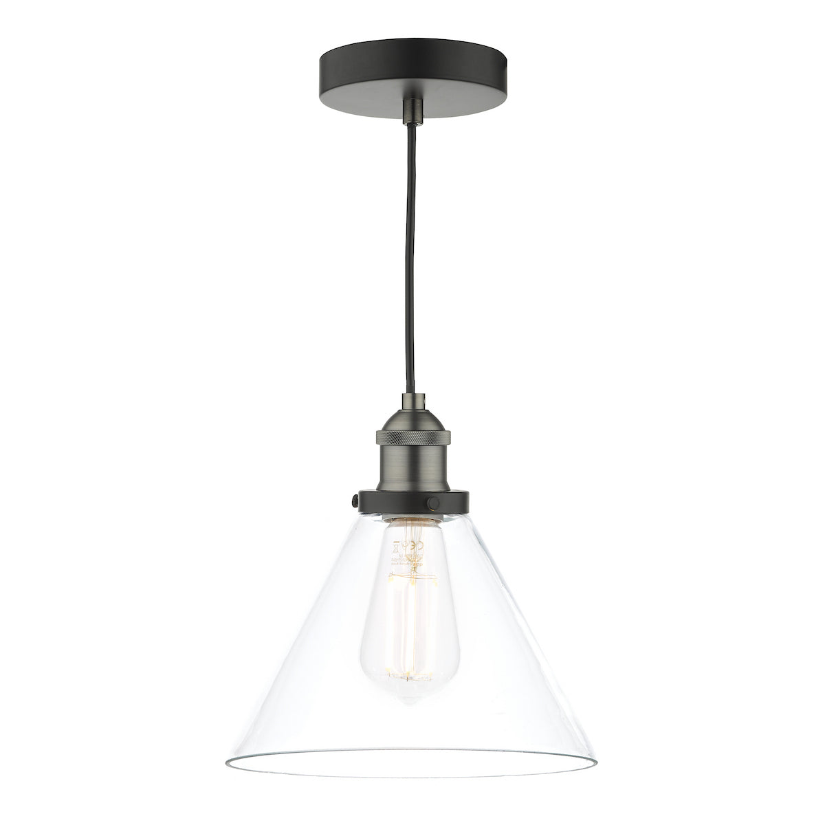 RAY 1LT PENDANT ANTIQUE NICKEL CLEAR