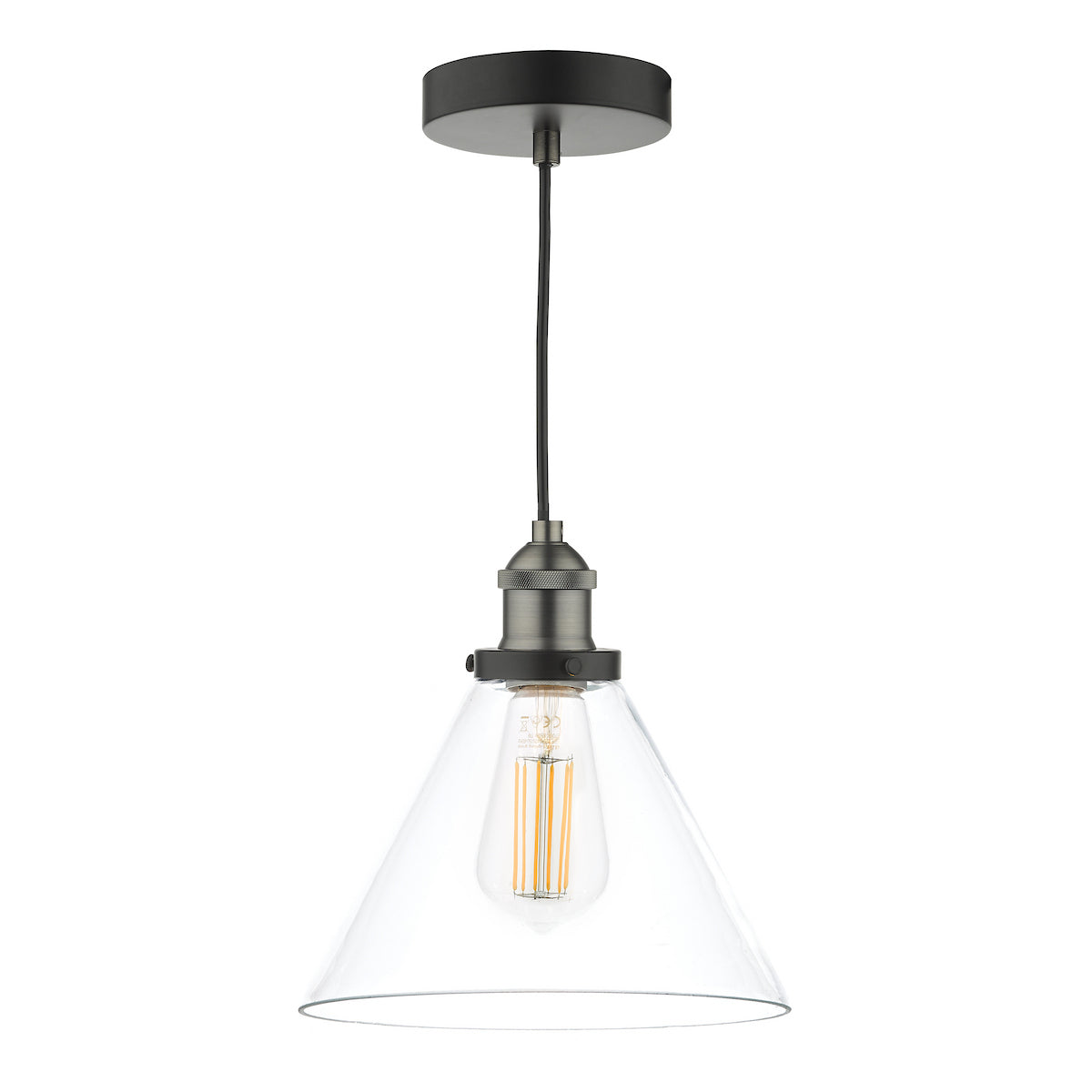 RAY 1LT PENDANT ANTIQUE NICKEL CLEAR