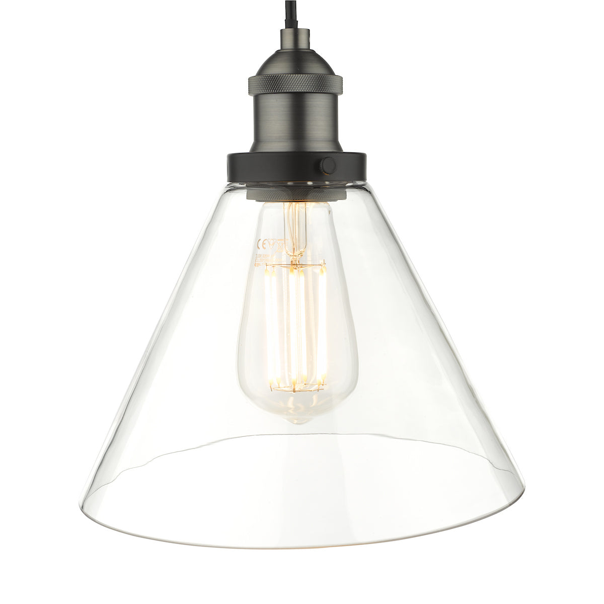 RAY 1LT PENDANT ANTIQUE NICKEL CLEAR