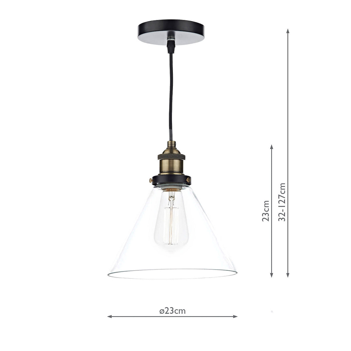 RAY 1LT PENDANT ANT BRA CLEAR