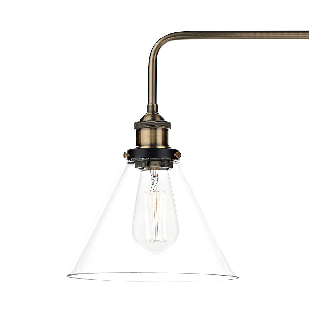 RAY 3LT BAR PENDANT ANT BRASS