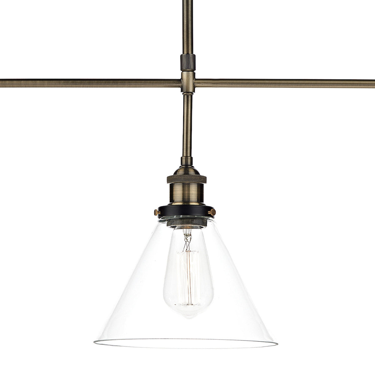RAY 3LT BAR PENDANT ANT BRASS