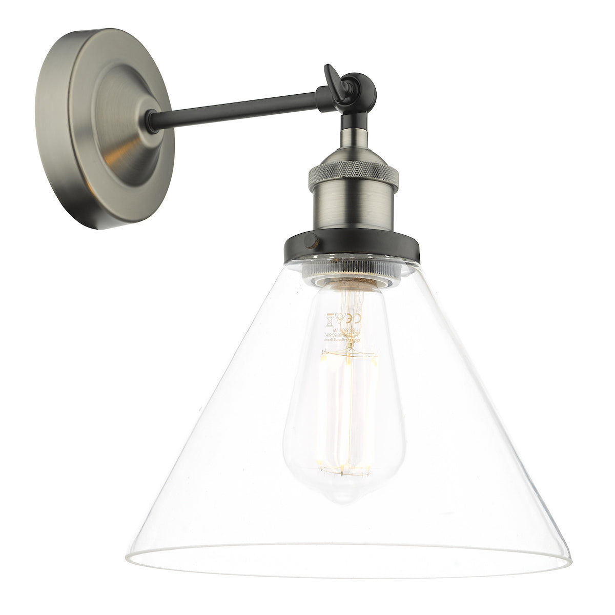 RAY 1LT WB ANTIQUE NICKEL CLEAR
