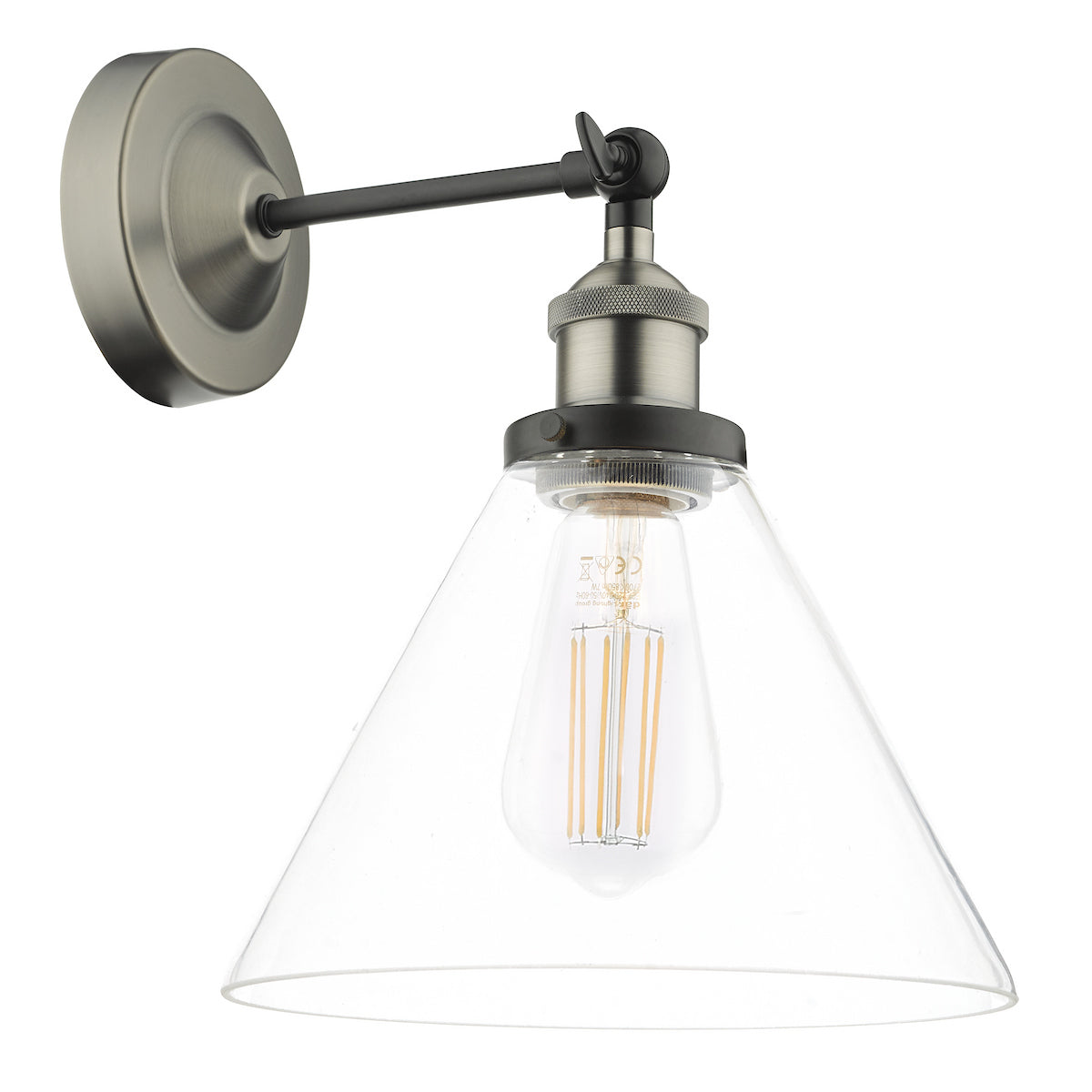 RAY 1LT WB ANTIQUE NICKEL CLEAR