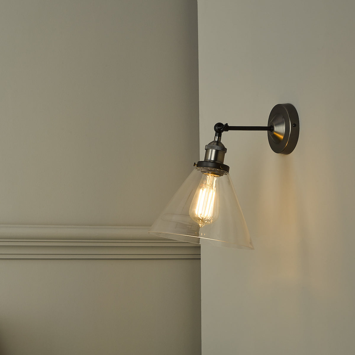 RAY 1LT WB ANTIQUE NICKEL CLEAR