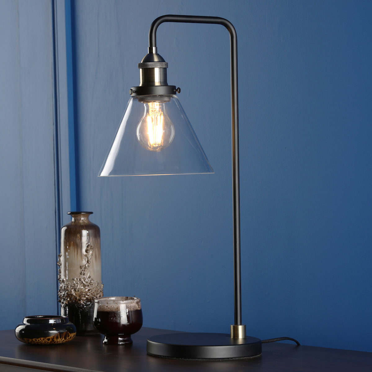 RAY 1LT TL ANTIQUE BRASS CLEAR