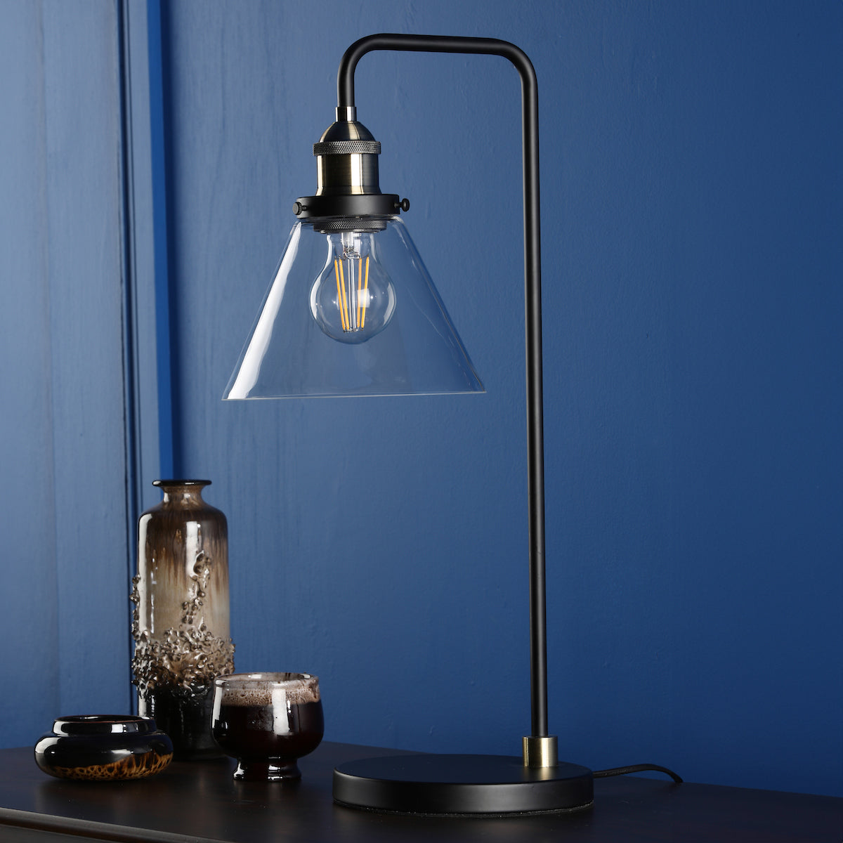 RAY 1LT TL ANTIQUE BRASS CLEAR
