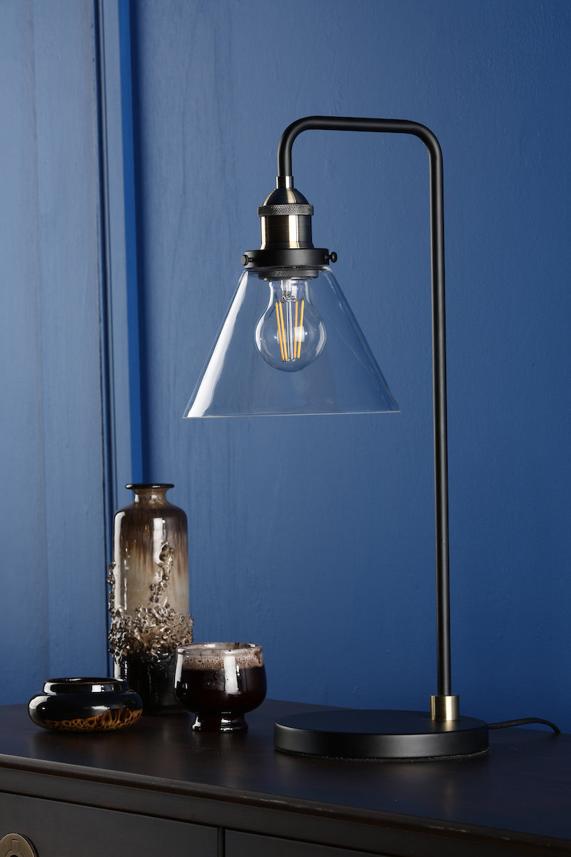 RAY 1LT TL ANTIQUE BRASS CLEAR