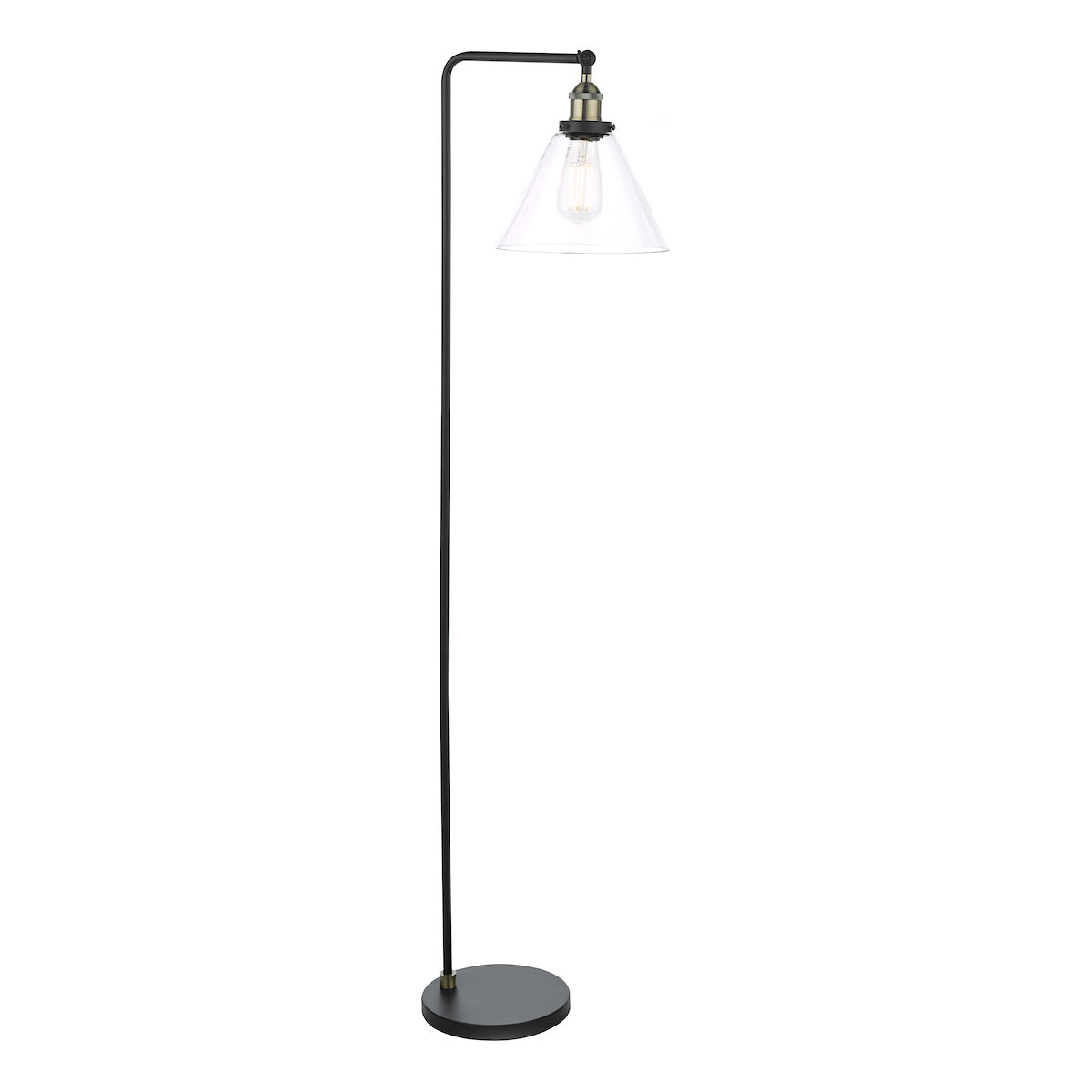 RAY 1LT FL ANTIQUE BRASS CLEAR