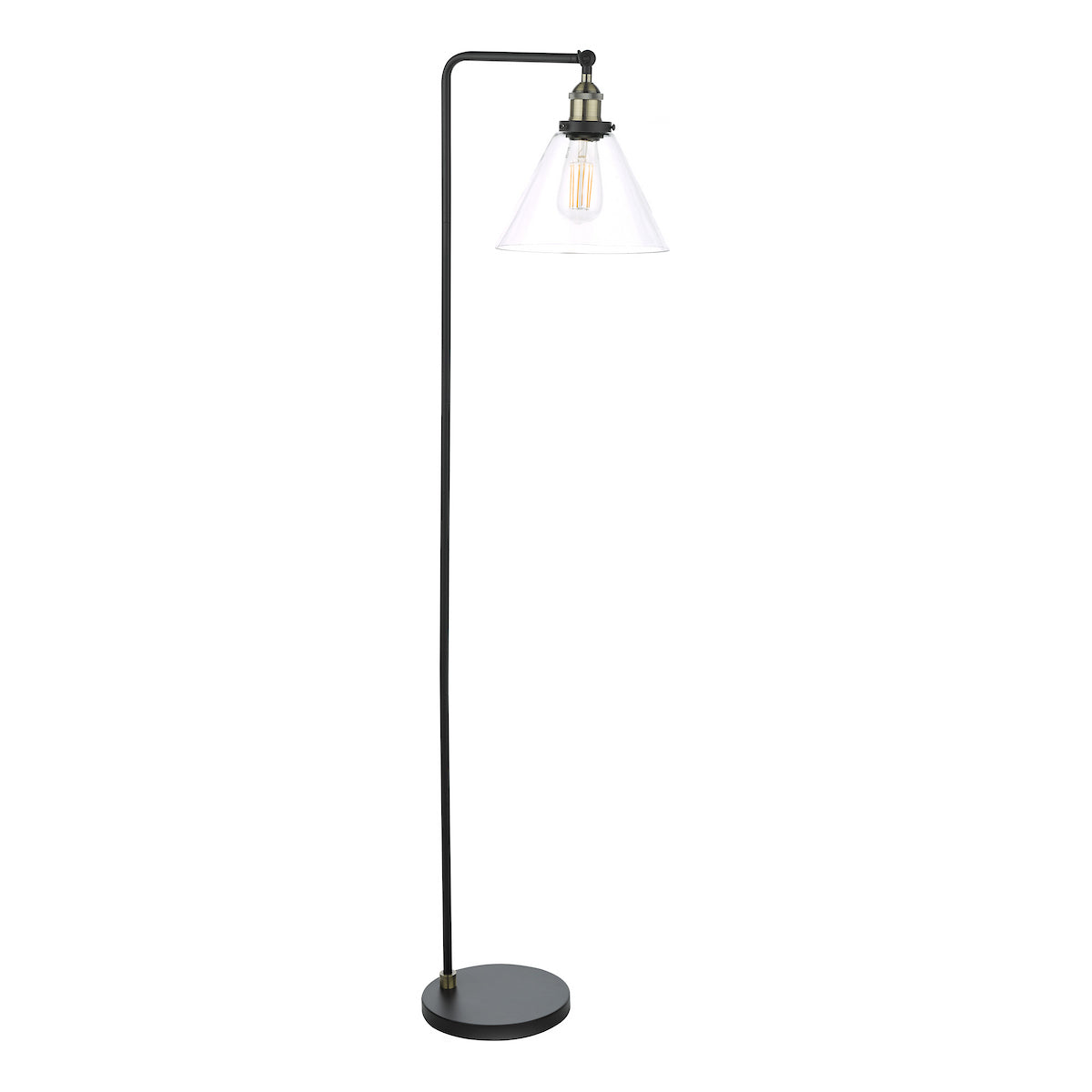 RAY 1LT FL ANTIQUE BRASS CLEAR
