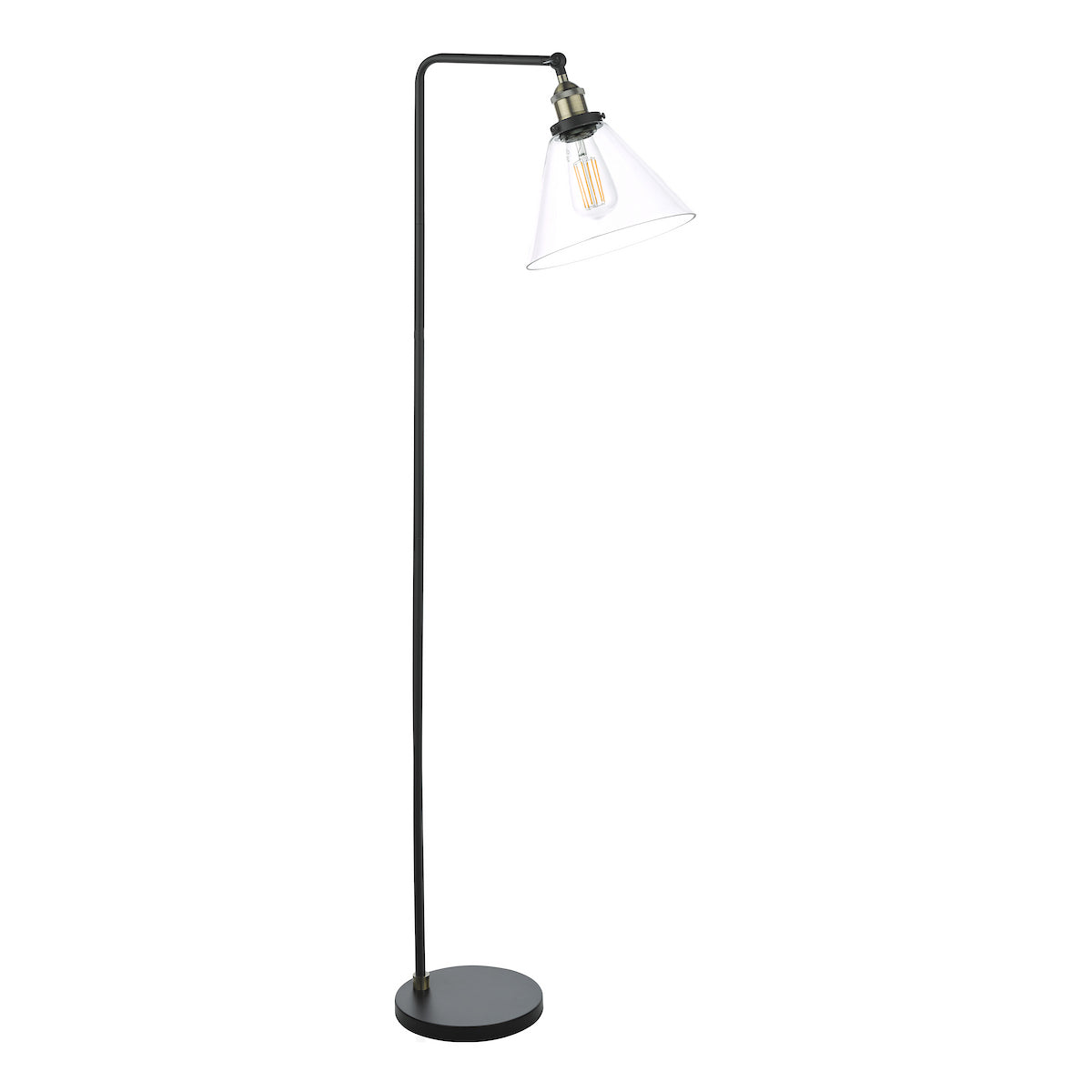 RAY 1LT FL ANTIQUE BRASS CLEAR