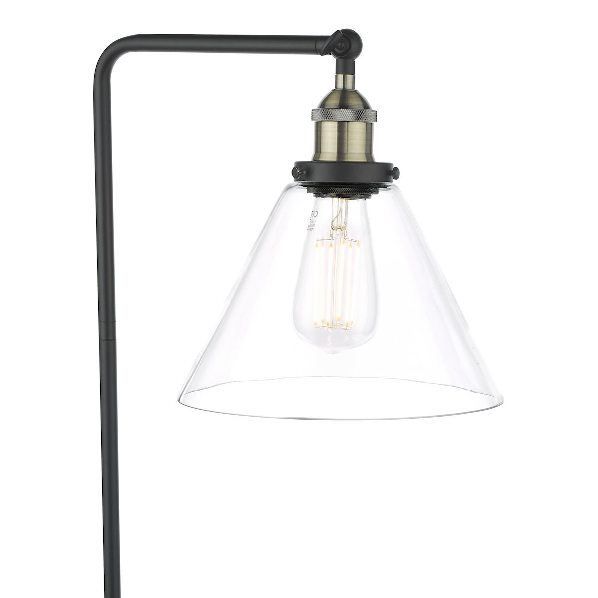 RAY 1LT FL ANTIQUE BRASS CLEAR