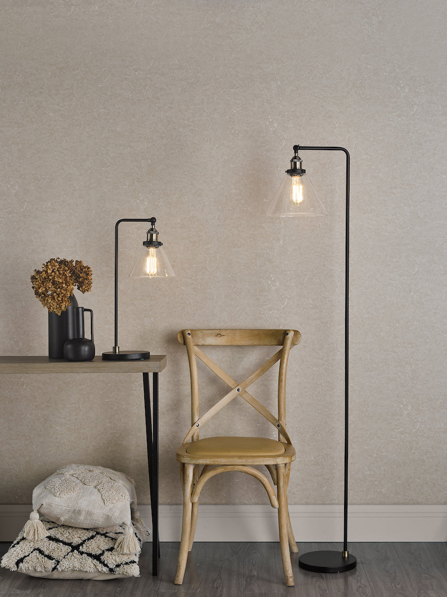 RAY 1LT FL ANTIQUE BRASS CLEAR