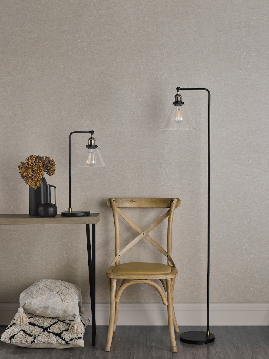 RAY 1LT FL ANTIQUE BRASS CLEAR
