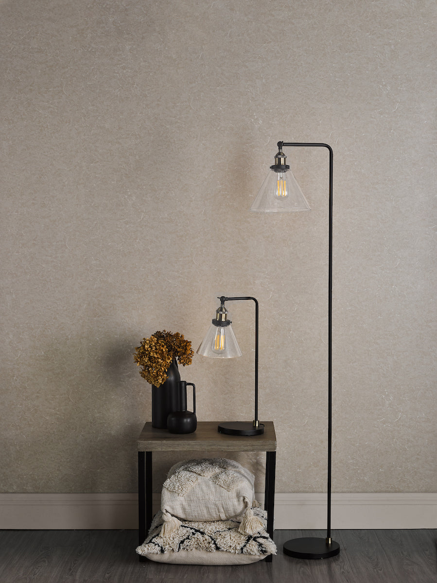 RAY 1LT FL ANTIQUE BRASS CLEAR
