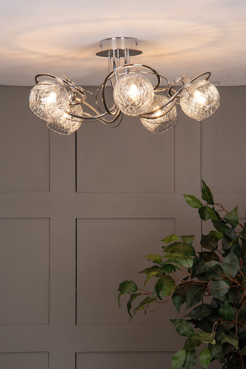 REHAN 5LT SEMI FLUSH POL CHR