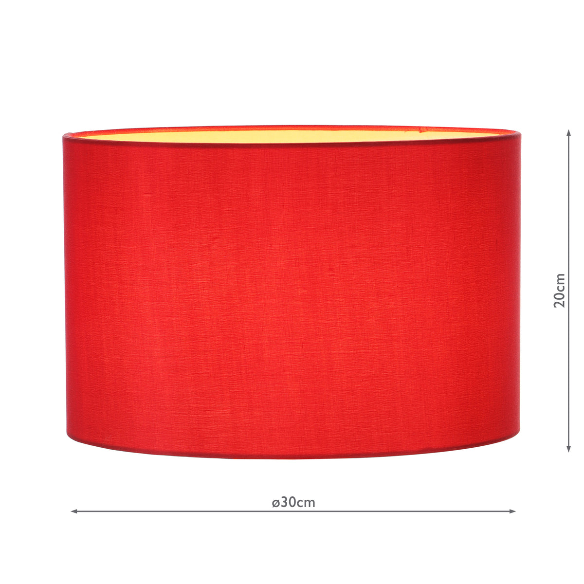 Rheneas Red Cotton Drum Shade 30cm