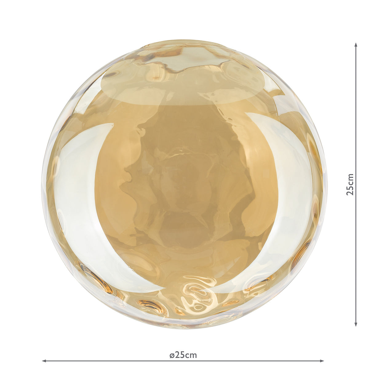 RIPPLE CHAMPAGNE DIMPLE GLASS 25CM