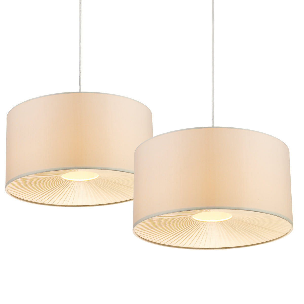 RITA SOLD AS 2PK NON ELEC PENDANT 2 TONE CREAM