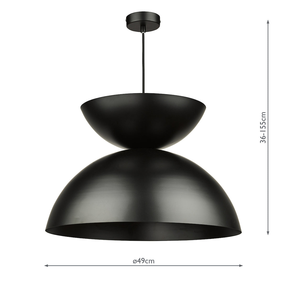 RIYA 1LT PENDANT BLACK