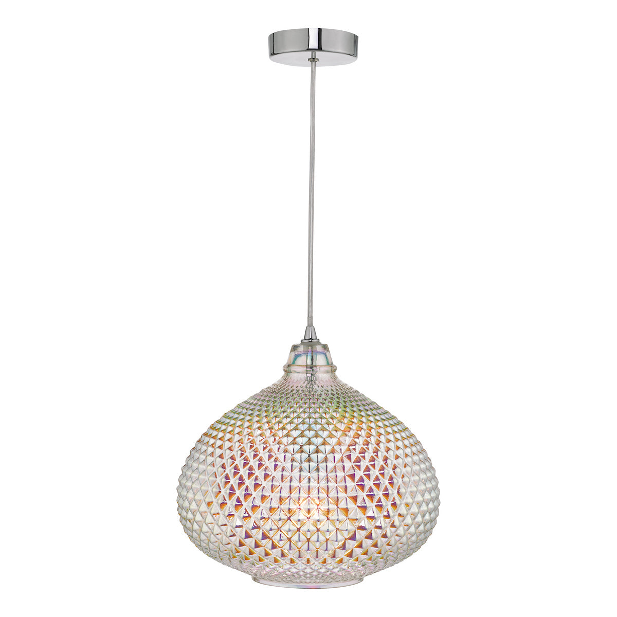 ROISIN 1LT PENDANT OIL CLEAR GLASS POL CHR
