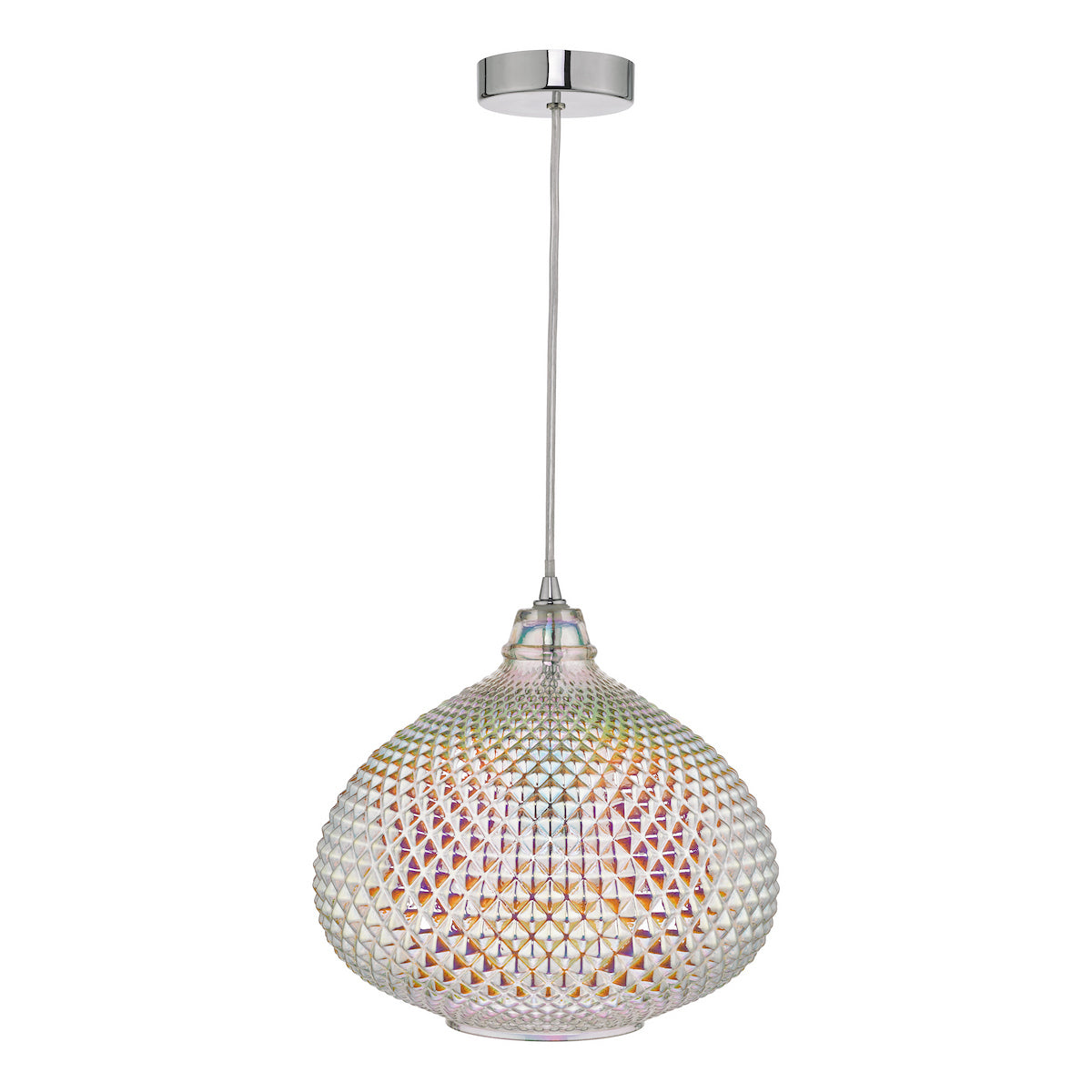 ROISIN 1LT PENDANT OIL CLEAR GLASS POL CHR
