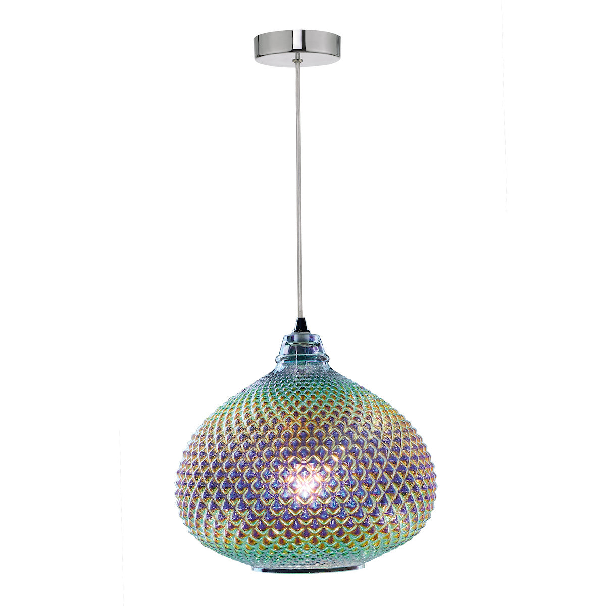 ROISIN 1LT PENDANT OIL CLEAR GLASS POL CHR