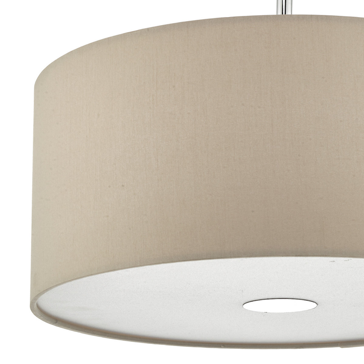 RONDA 3LT PENDANT 40CM DRUM ECRU FAUX SILK