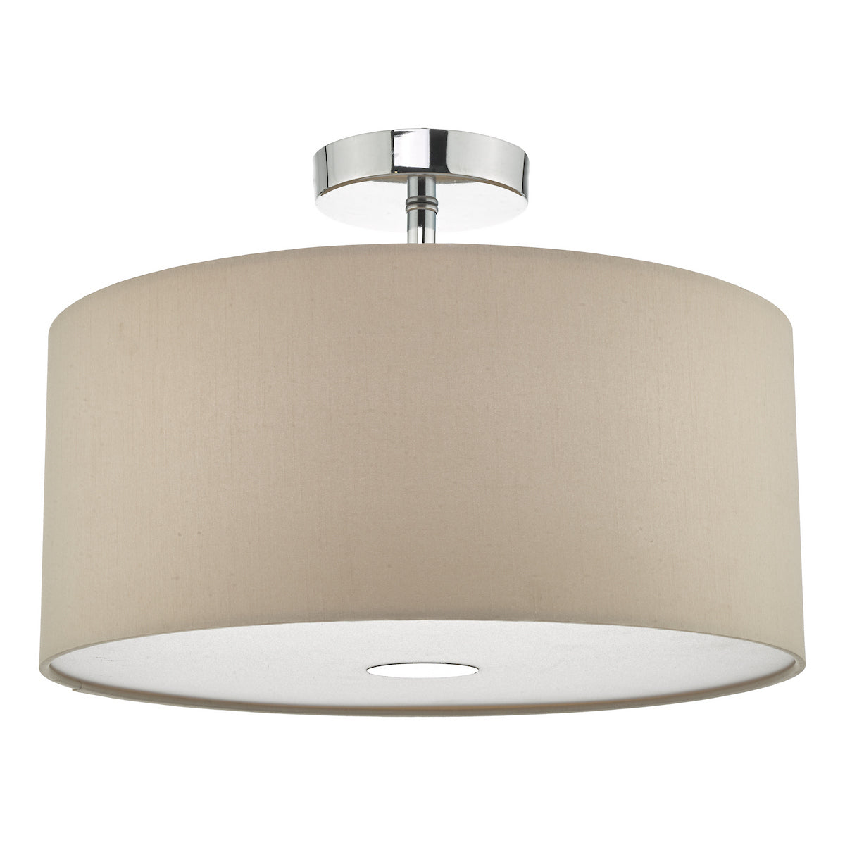 RONDA 3LT PENDANT 40CM DRUM ECRU FAUX SILK