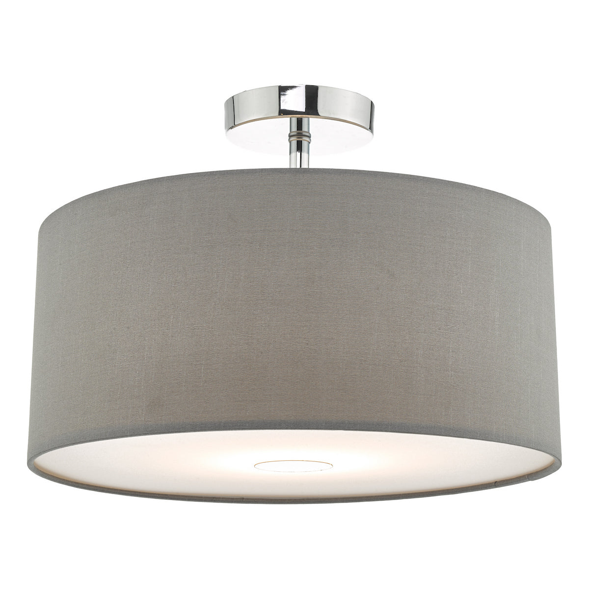 RONDA EASY FIT 40CM FAUX SILK GREY DRUM SH