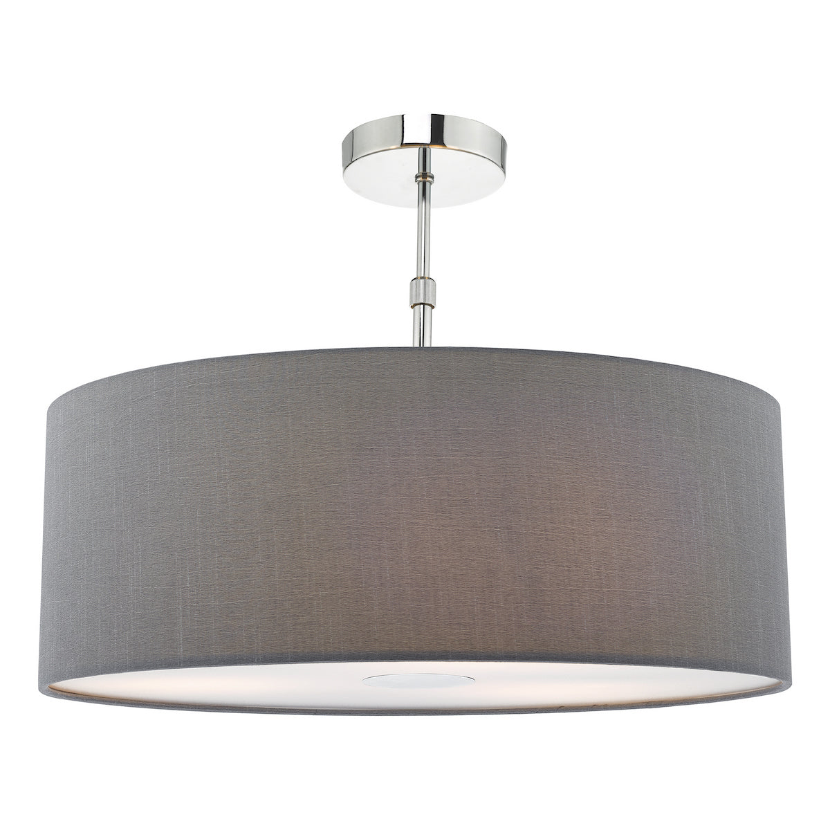 RONDA EASY FIT 60CM FAUX SILK GREY DRUM SH