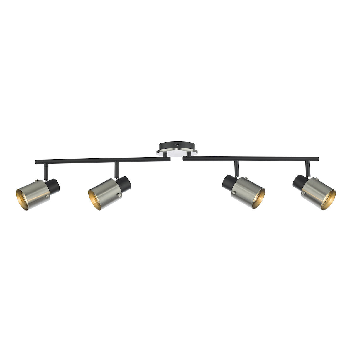 RYAN 4LT BAR SPOTLIGHT BRUSHED NICKEL MATT BLACK