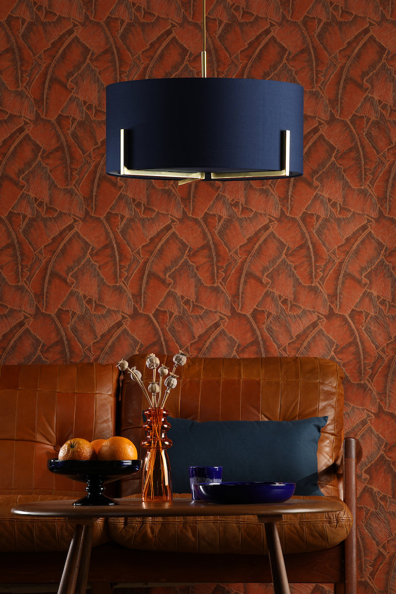 SANTINO 3LT PENDANT NAVY BLUE/ GOLD