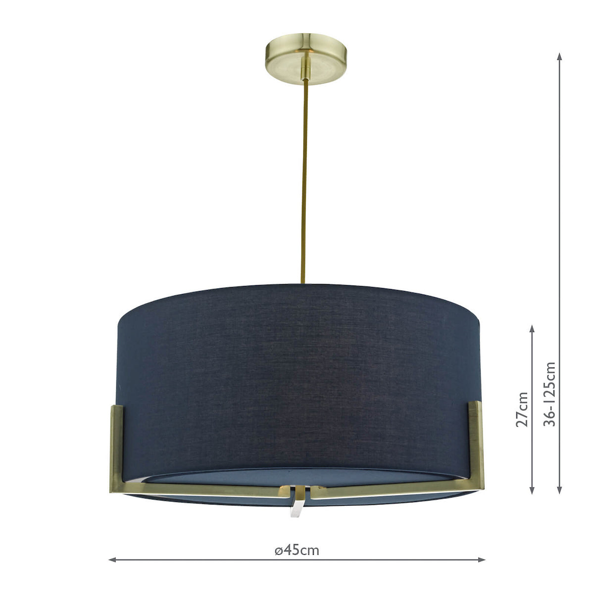 SANTINO 3LT PENDANT NAVY BLUE/ GOLD