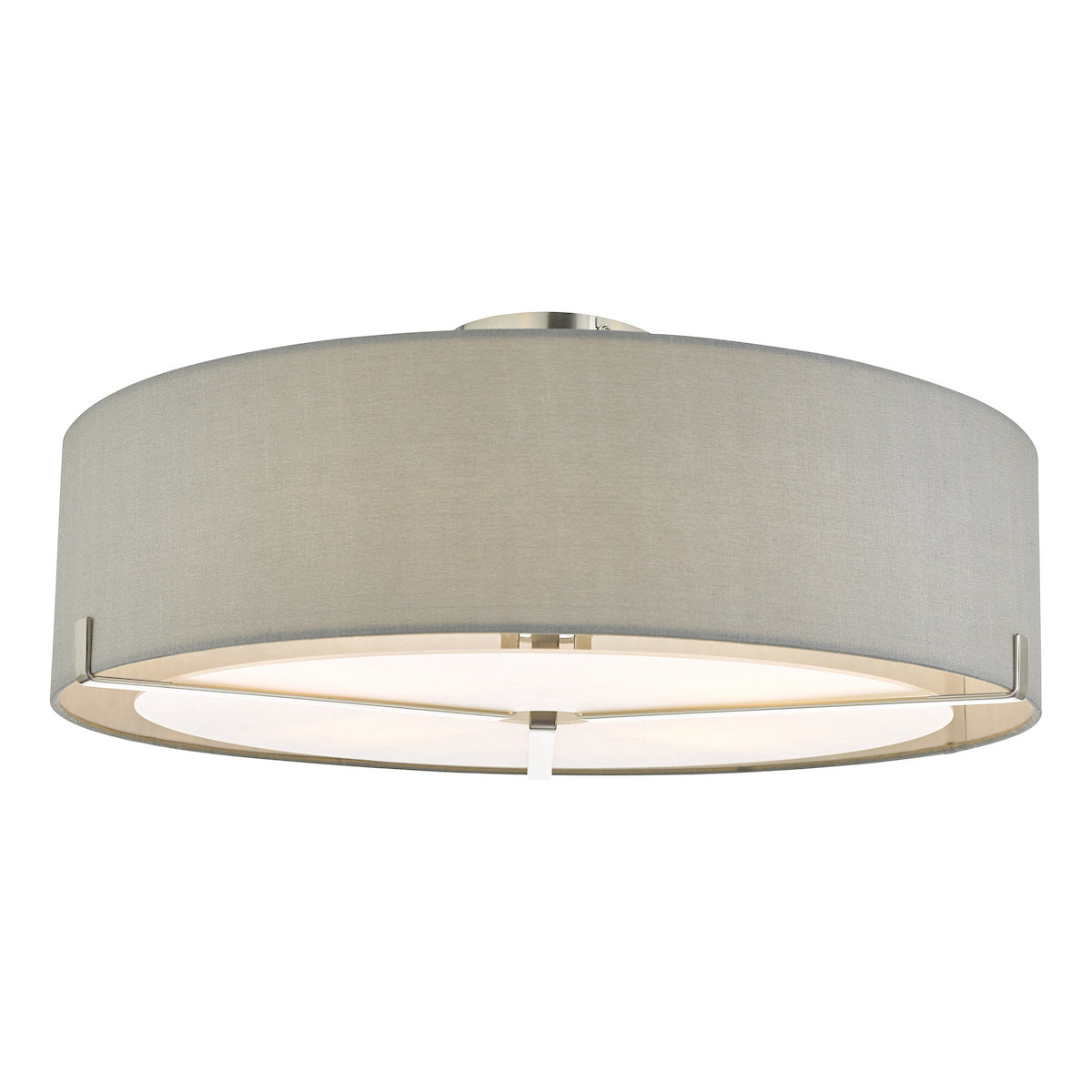 SANTINO 3LT SEMI FLUSH GREY SAT CHR