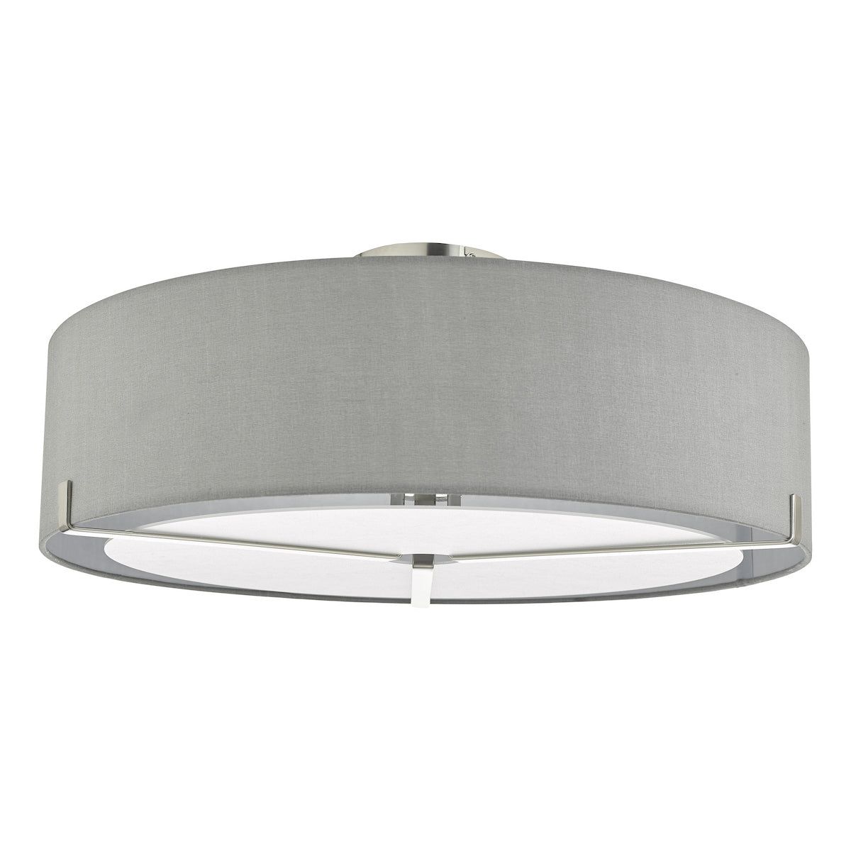 SANTINO 3LT SEMI FLUSH GREY SAT CHR