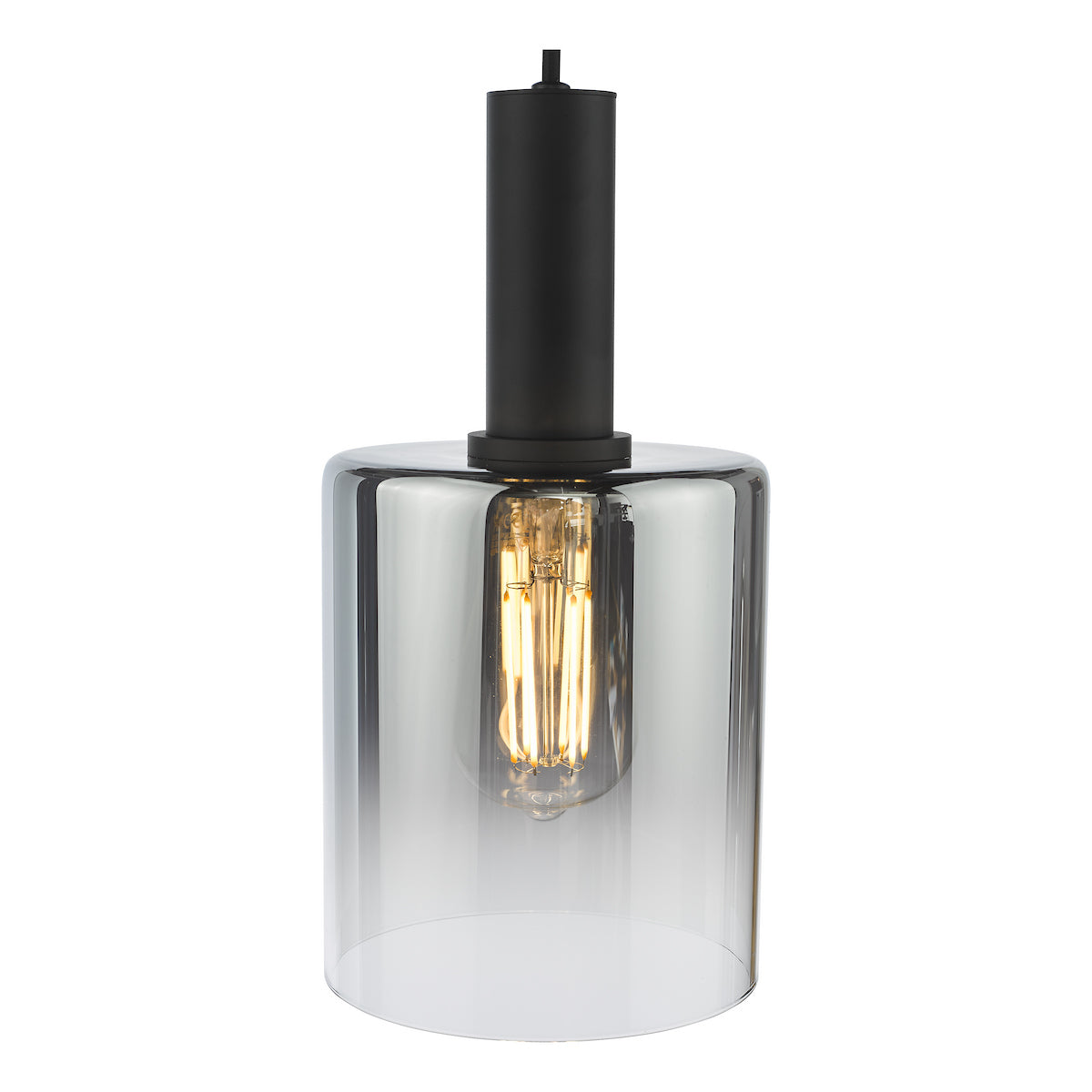 SAVANNAH 1LT PENDANT BLACK SMOKED GLS