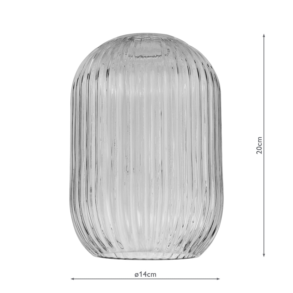 SAWYER SMOKED RIBBED GLASS EASY FIT
