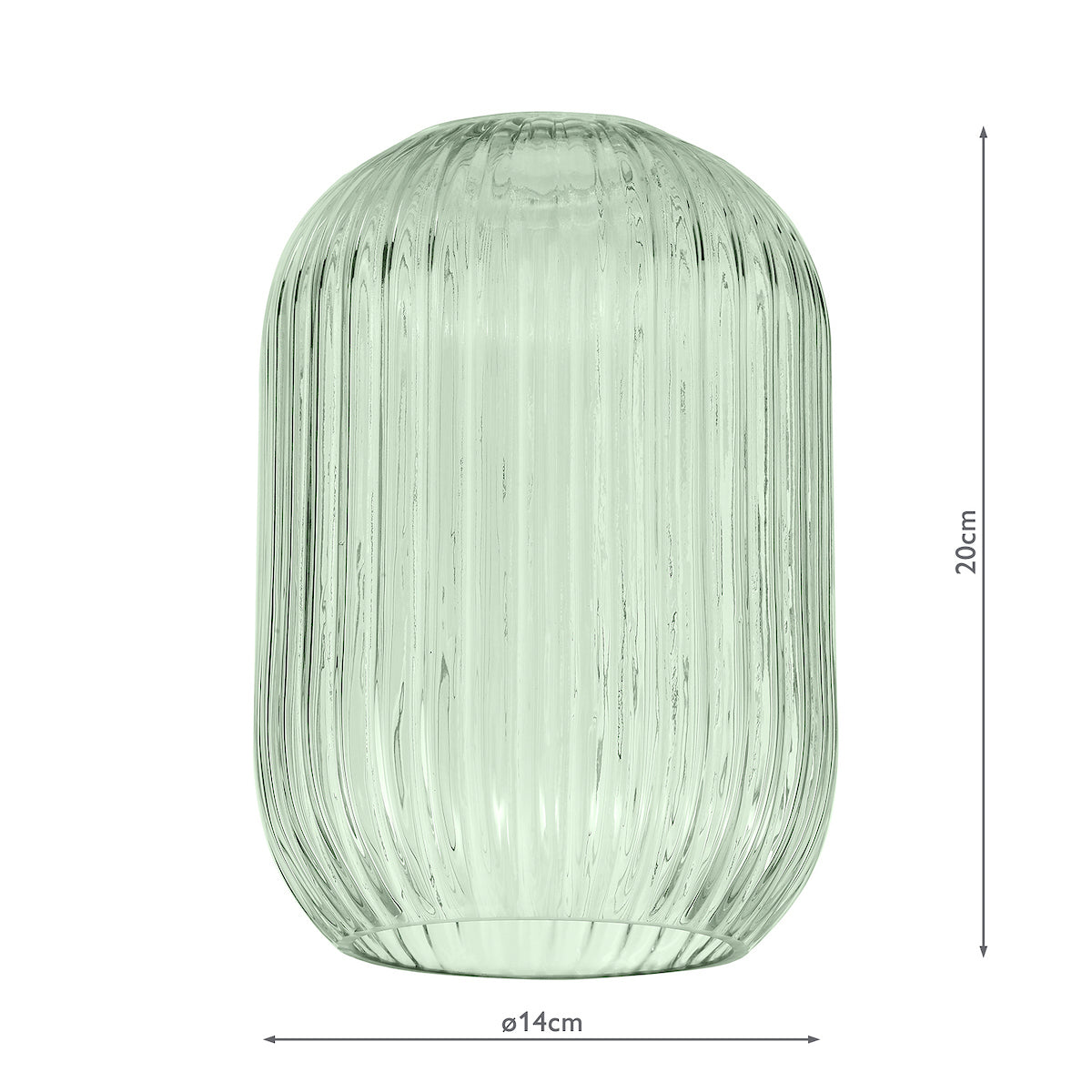SAWYER GREEN RIBBED GLASS EASY FIT