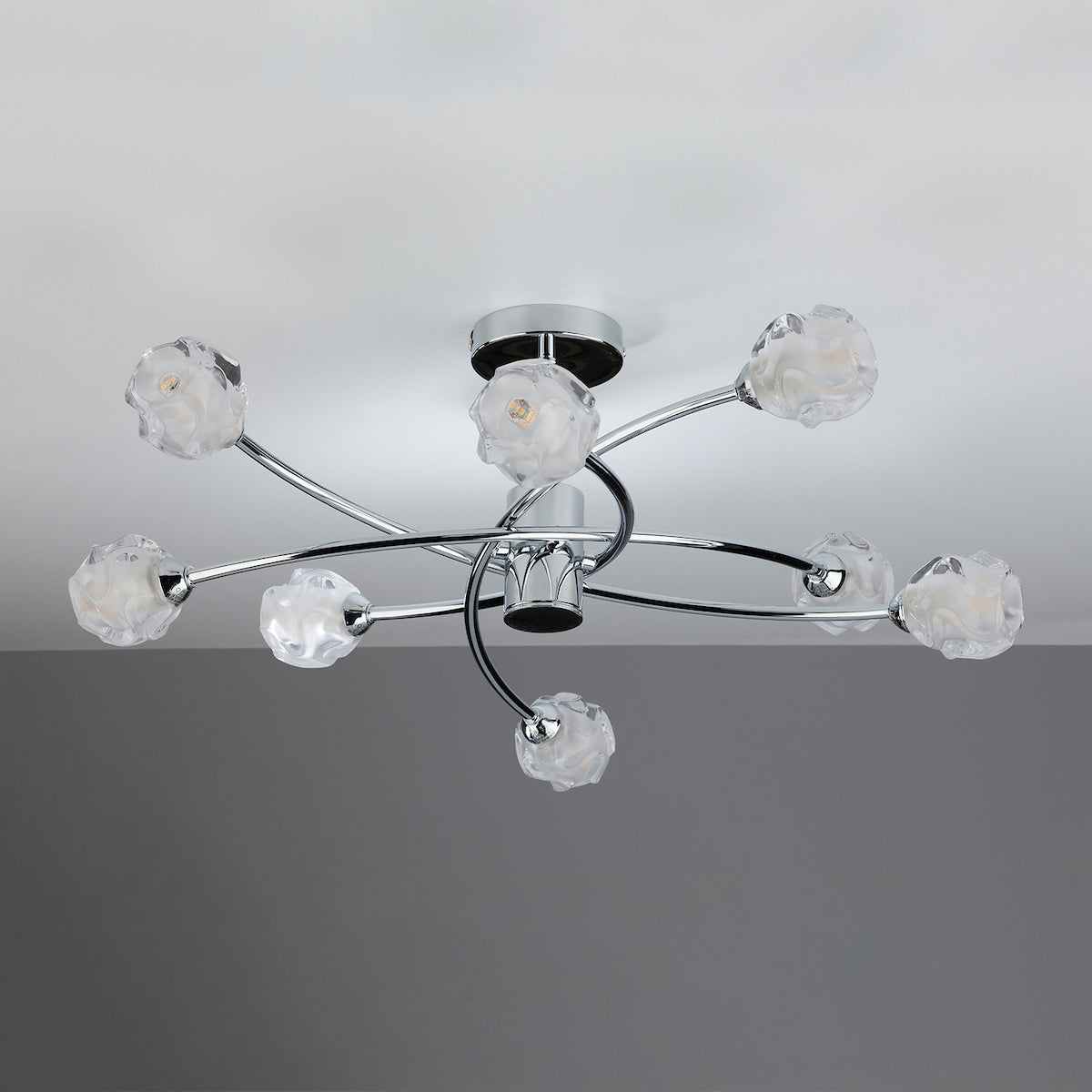 SEATTLE 8LT SEMI FLUSH POL CHR