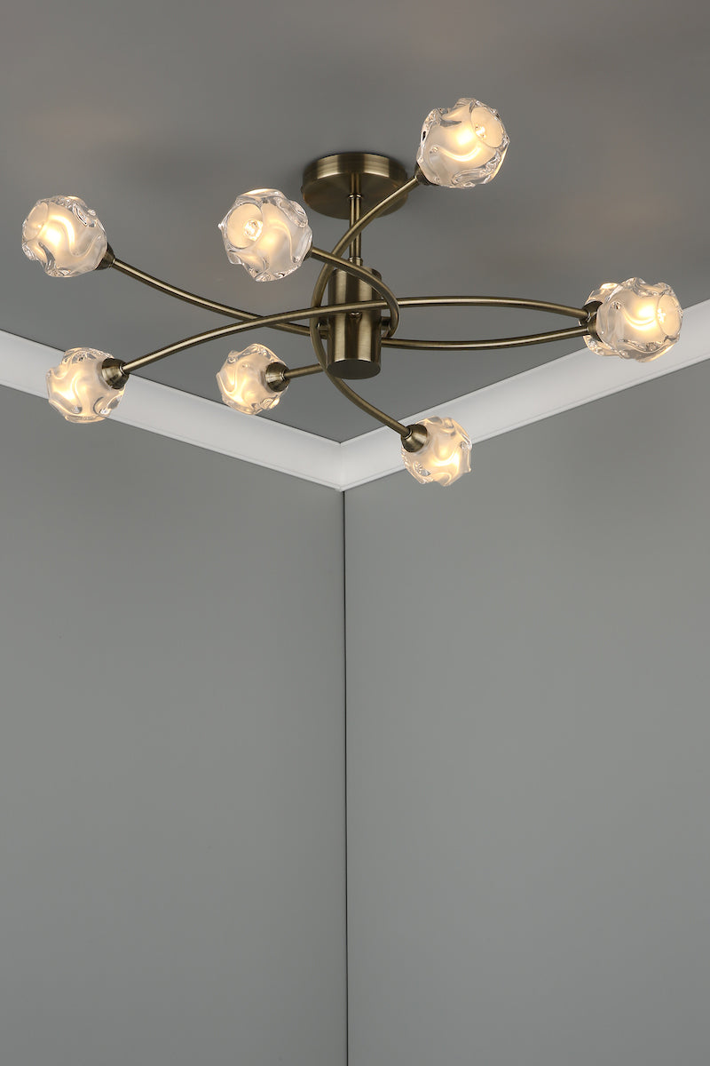 SEATTLE 8LT SEMI FLUSH ANT BRA