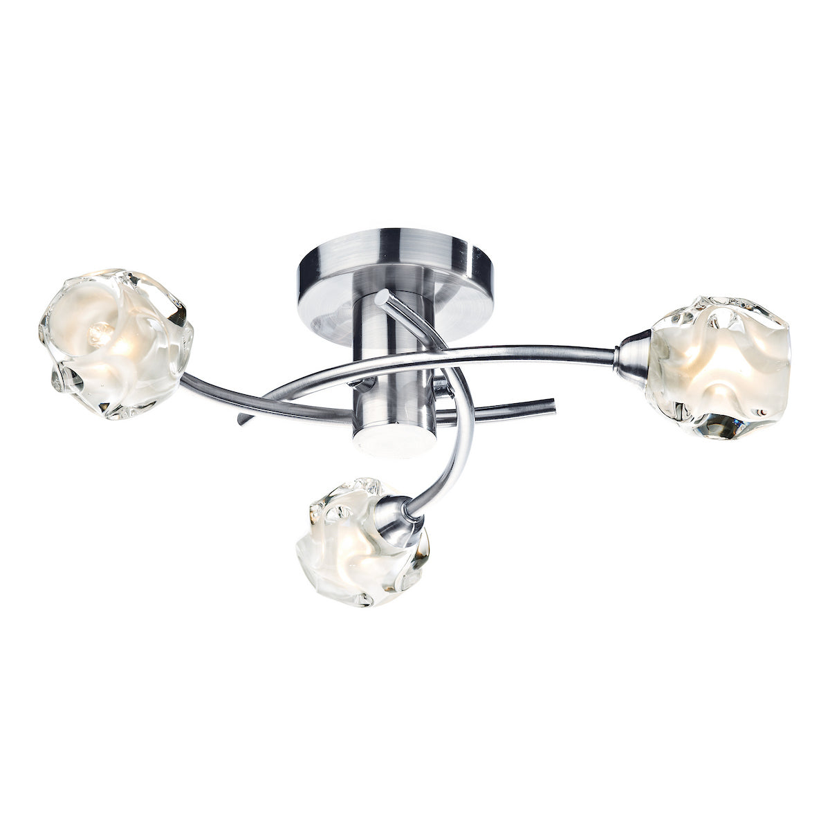 SEATTLE 3LT SEMI FLUSH SATIN CHROME